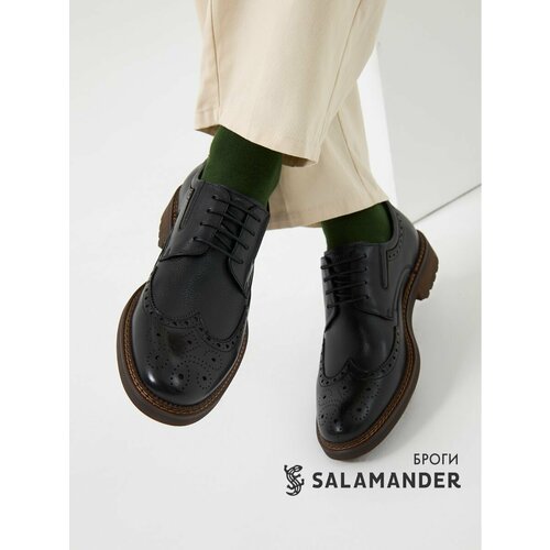 фото Полуботинки дерби salamander, размер 40, черный