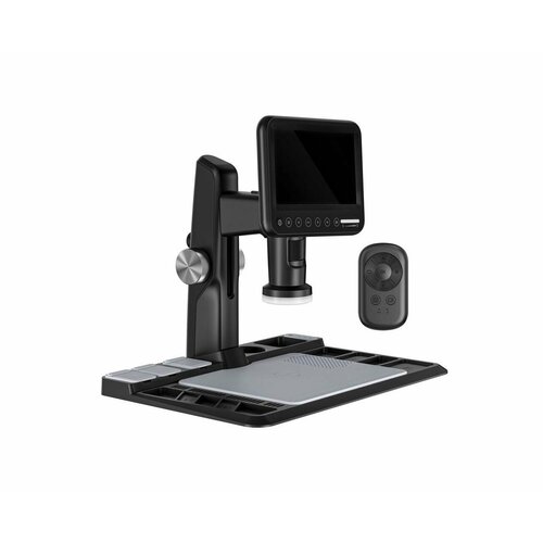 Микроскоп для пайки инженерный Erudit-H-318-х1600 (W4762RU) (увелич: х1600 - 1920x1080 / 14mp) с экраном и записью на SD, органайзер для ремонта