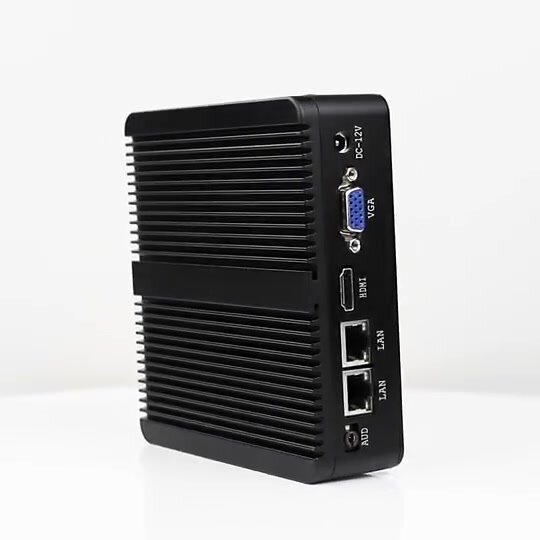 XCY Мини-ПК Intel Celeron J6412 Четырехъядерный процессор 2x RS232/485 Dual Ethernet Mini PCIe HDMI VGA Безвентиляторный промышленный IPC Windows Linux, Celeron 2955U DDR3L, 8G RAM 128G SSD WiFi — фото 1