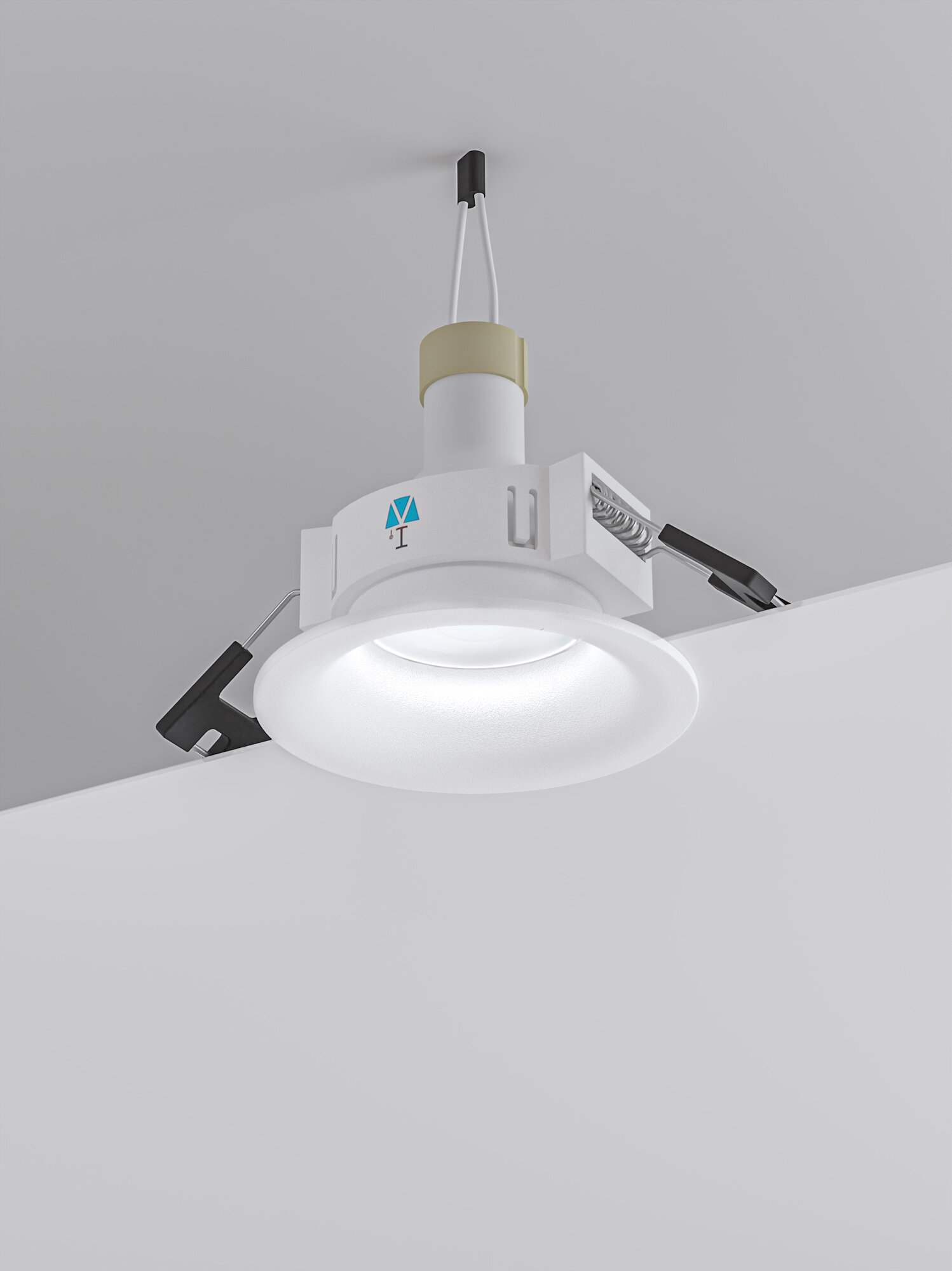 Встраиваемый светильник Interior Light BL003R-W Atom 1xGU10, 10Вт, белый, пластик/металл, IP20