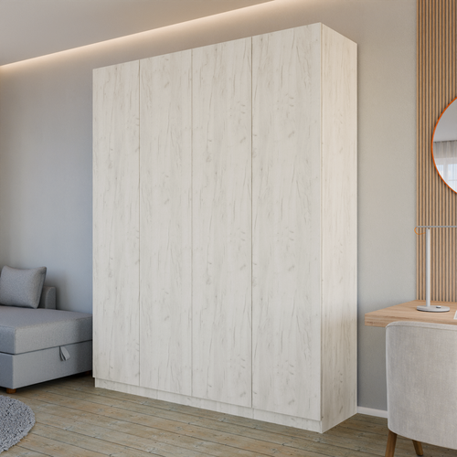 Изображение товара Шкаф распашной Марсель - 2 | ЛДСП Дуб Крафт Серый | Механизм открывания push-to-open