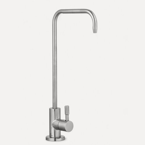 Изображение товара Кран для фильтра питьевой воды Г-образный корпус, из нержавеющей стали, цвет сатиновый