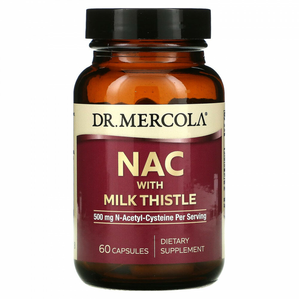 Dr. Mercola, NAC с расторопшей, 60 капсул
