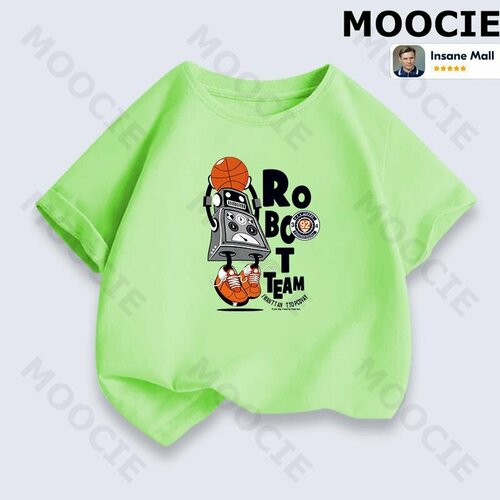 фото Футболка moocie, размер 110-120cm, зеленый