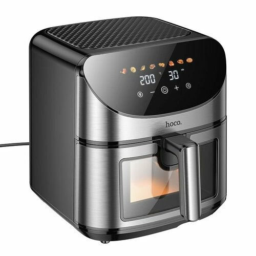 Аэрогриль HOCO HE21 Air Fryer 8 литров 1700W черный 12704₽