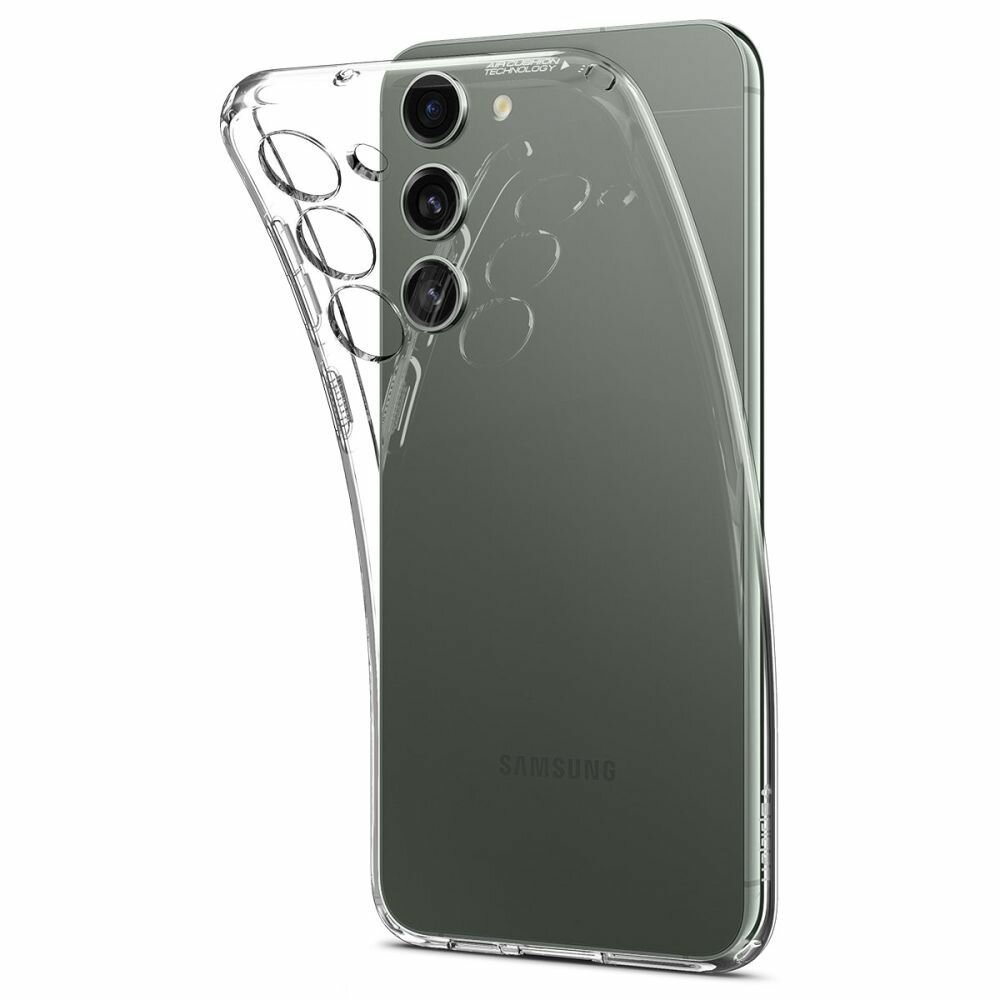 Чехол на Samsung Galaxy S23 / Самсунг Галакси С23, Spigen Liquid Crystal (ACS05708), противоударный, бортики для защиты камеры и дисплея