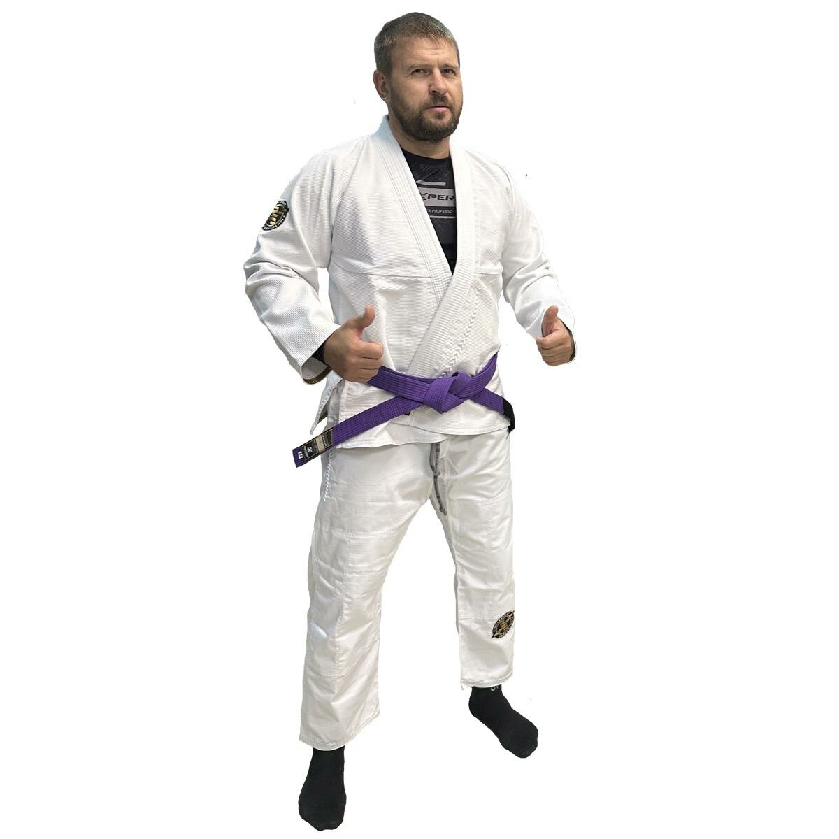 Кимоно для джиу-джитсу FIGHTEXPERT FIGHTEXPERT COMPET1T1ON 2.0, размер A2, белый — фото 1