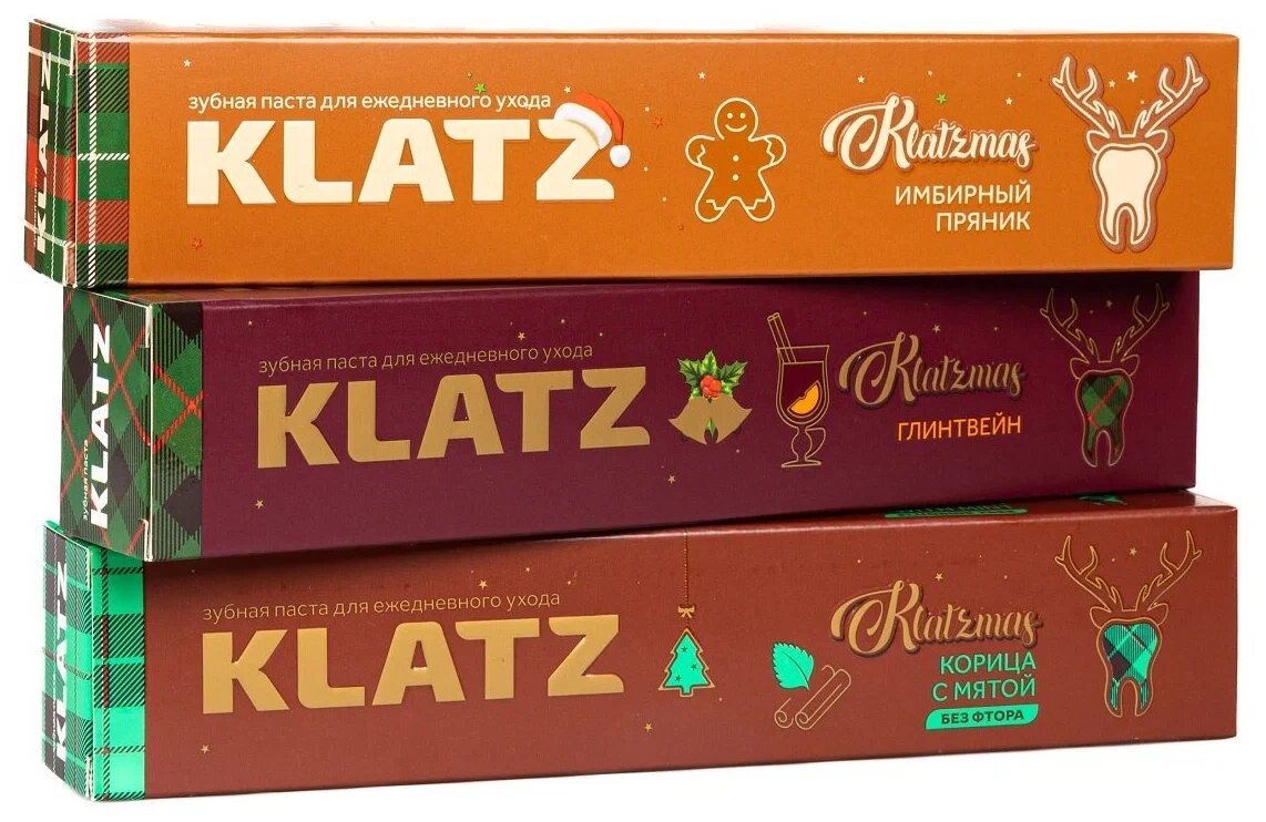 Зубная паста KLATZ KLATZmas, «Корица с мятой», антибактериальный эффект, 75 мл