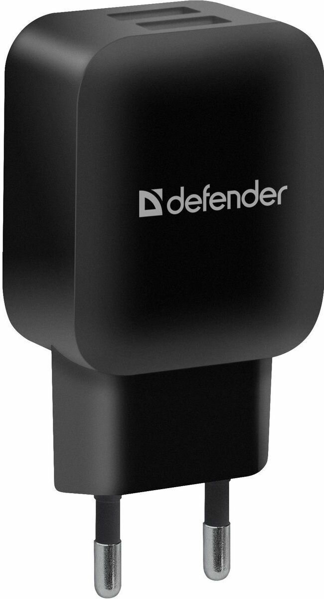 Сетевое зарядное устройство Defender EPA-13 2xUSB 5V/2.1А черный