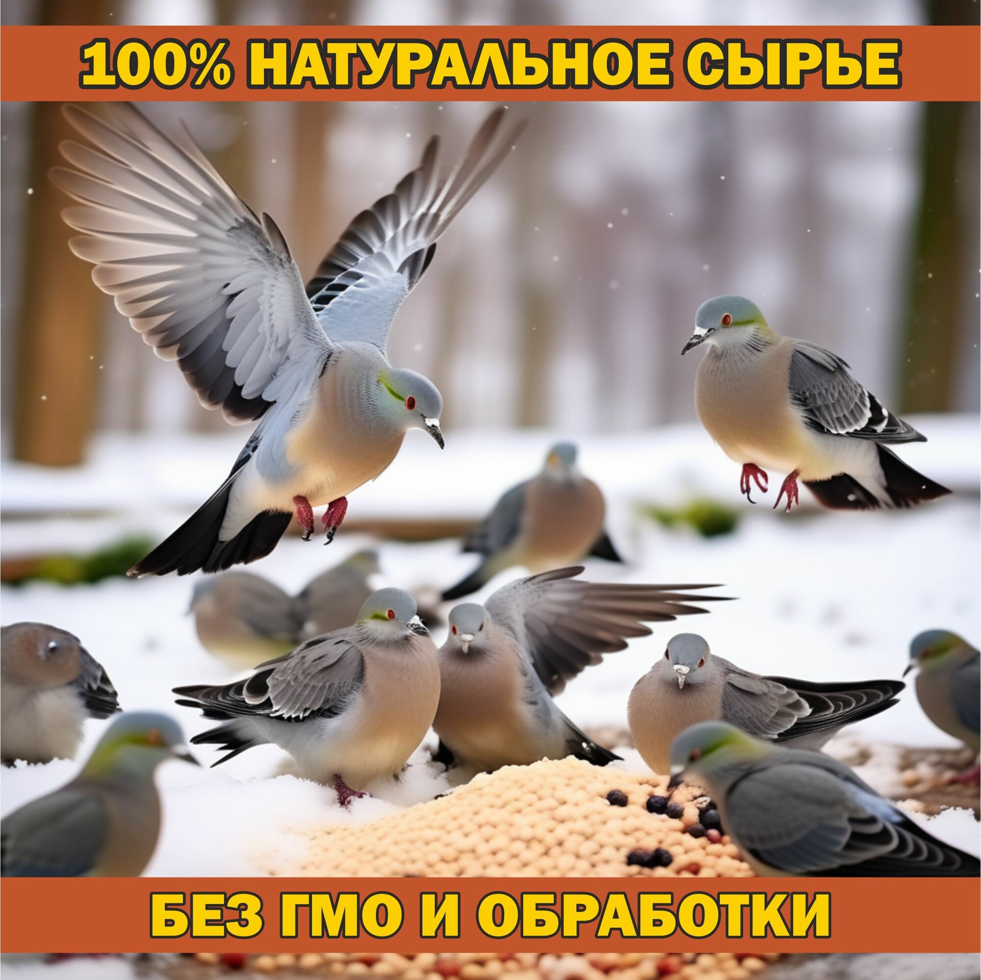 Корм 1 кг. для лесных, уличных и домашних птиц — фото 1
