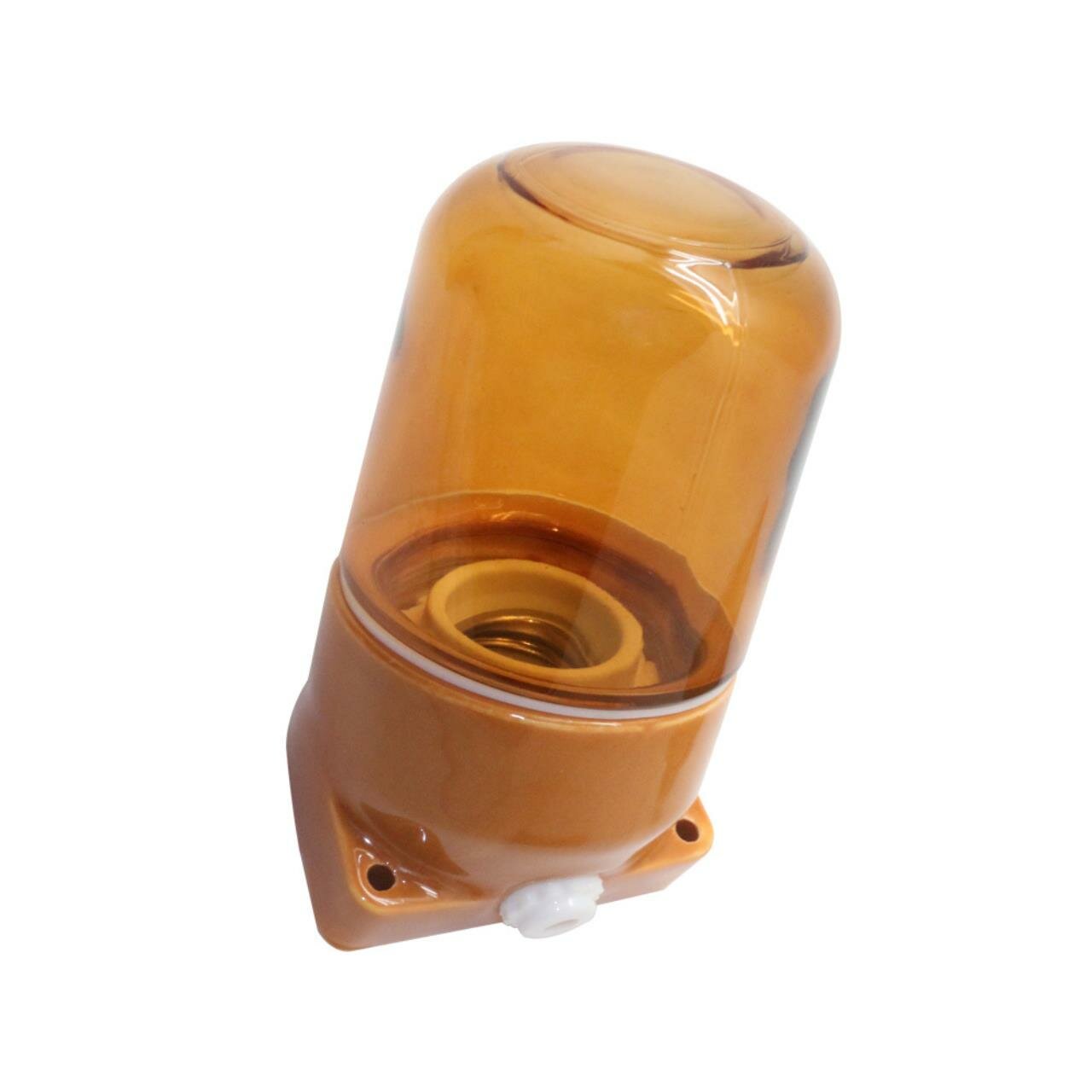 Светильник  ВЕЗУВИЙ  для сауны   Янтарь   арт 401  Угловой Е27  до 40W  термостойкое уплотнение