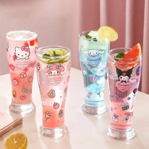 фото Стеклянная пивная чашка sanrio hello kitty, розовый