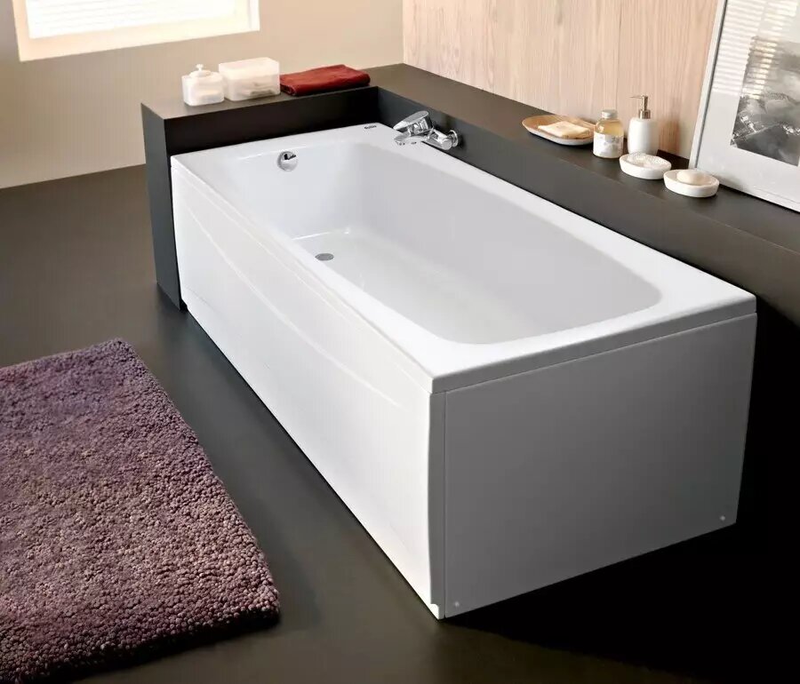 Акриловая ванна Alba Spa Valencia 170х70 см, белая глянцевая - фото №3