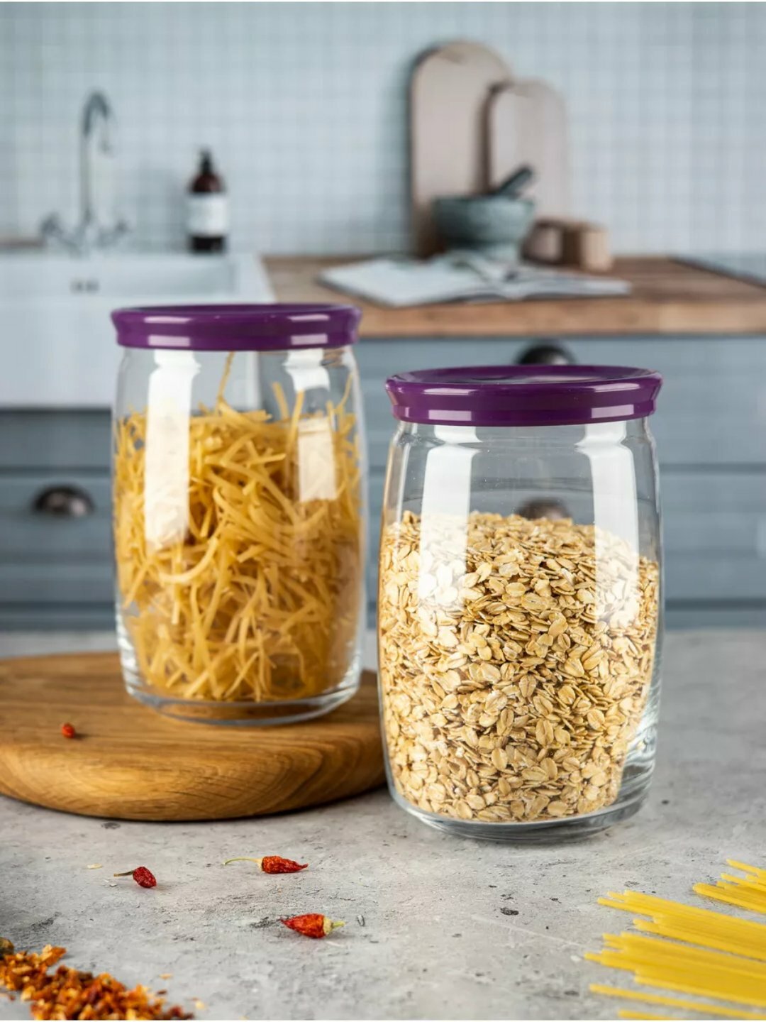 Банка PASABAHCE чешни 43013 1100мл 2шт 2х6 1013395 — фото 1