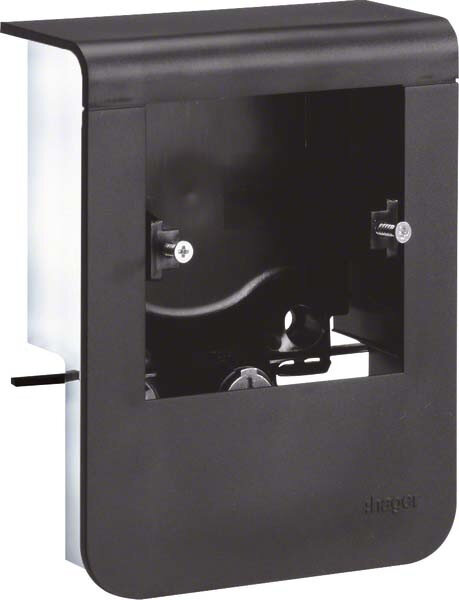 Hager Держатель с передней накладкой с отв  для стандартных эл  уст  устройств 60х60 мм  канала высотой 80мм tehalit  SL20080  бок  зеркальная пов ть  пластик SL200809019011