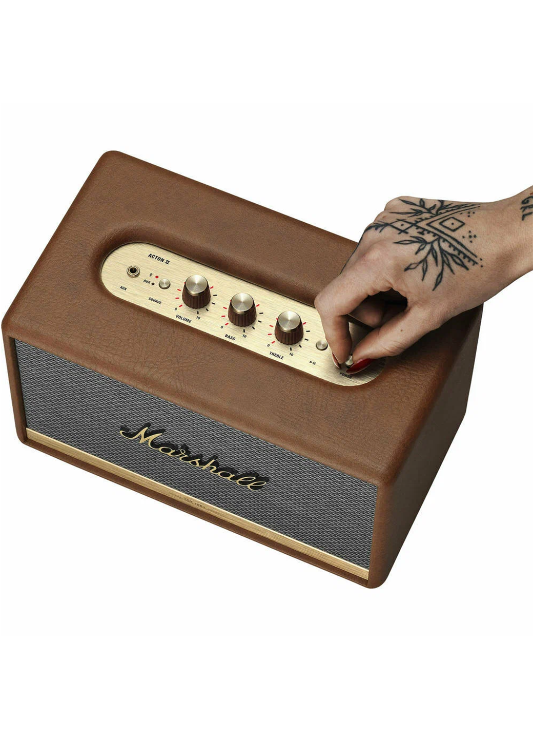 Колонка Marshall Acton II, 60 Вт, кнопочное и сенсорное управление, коричневый — фото 1