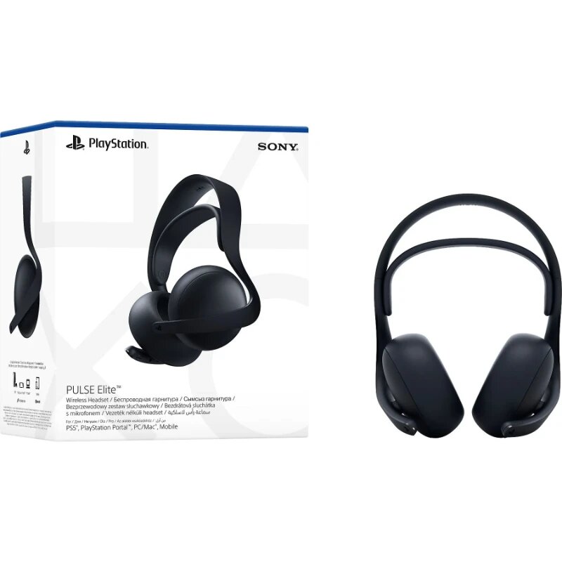 Наушники Sony PlayStation PULSE Elite, беспроводные, с шумоподавлением, черный — фото 1