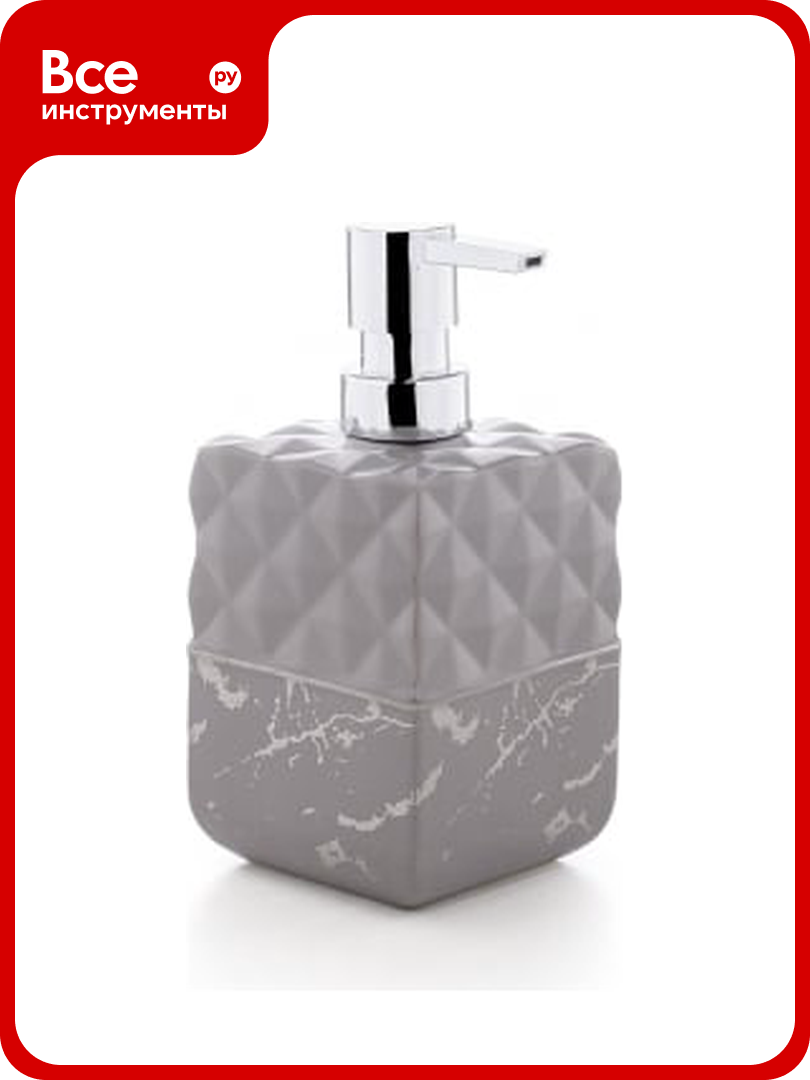 Дозатор для жидкого мыла PRIMANOVA NERO керамика серый D-20660