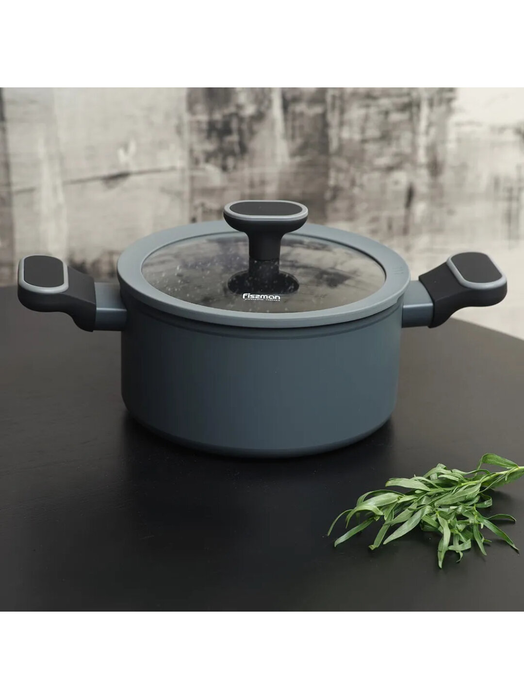 Кастрюля со стеклянной крышкой FISSMAN LAURA 14477, объём 4,65 л, размер 24×11 см, нержавеющая сталь, универсальная