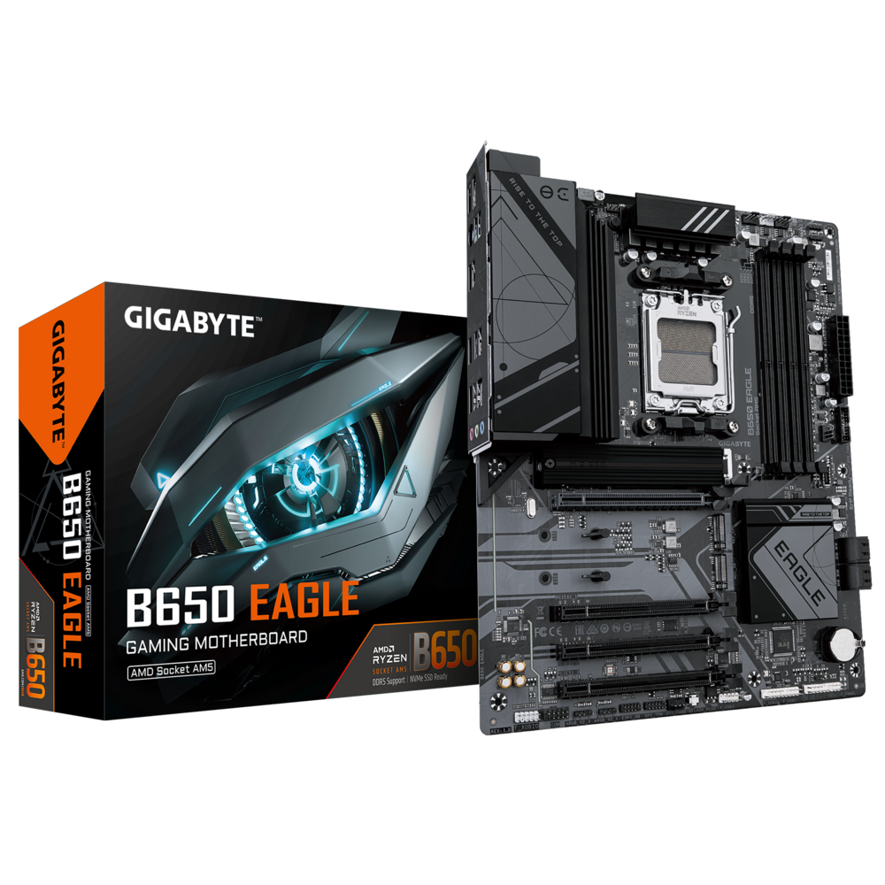 Материнская плата Gigabyte B650 EAGLE SocketAM5 AMD B650 4xDDR5 ATX AC`97 8ch(7.1) GbLAN RAID+HDMI+DP