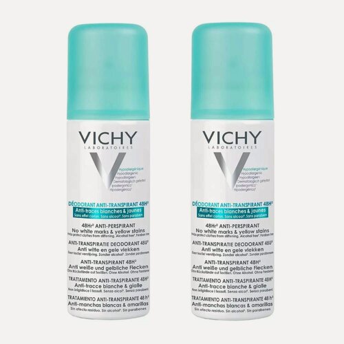 Изображение товара Vichy Дезодорант-антиперспирант против белых и желтых пятен для защиты на 48 часов, 2 х 125 мл