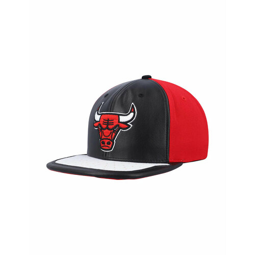 фото Кепка mitchell & ness, размер os (регулируемый), черный, красный