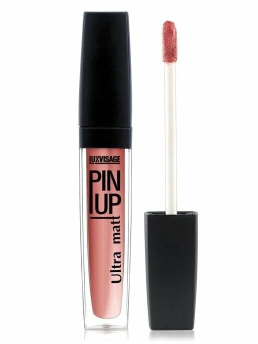 LUXVISAGE Блеск для губ Pin up Ultra matt тон 18 Cream praline, 5 г