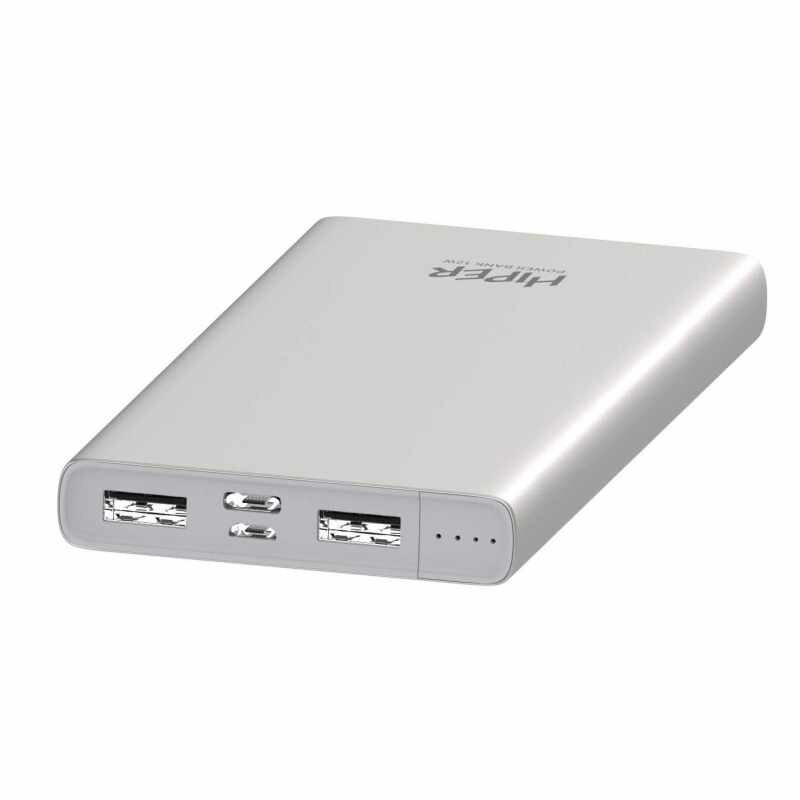 Внешний аккумулятор Hiper Metal 10K 10000mAh 2.4A 2xUSB серебристый (METAL 10K SILVER) - фото №16