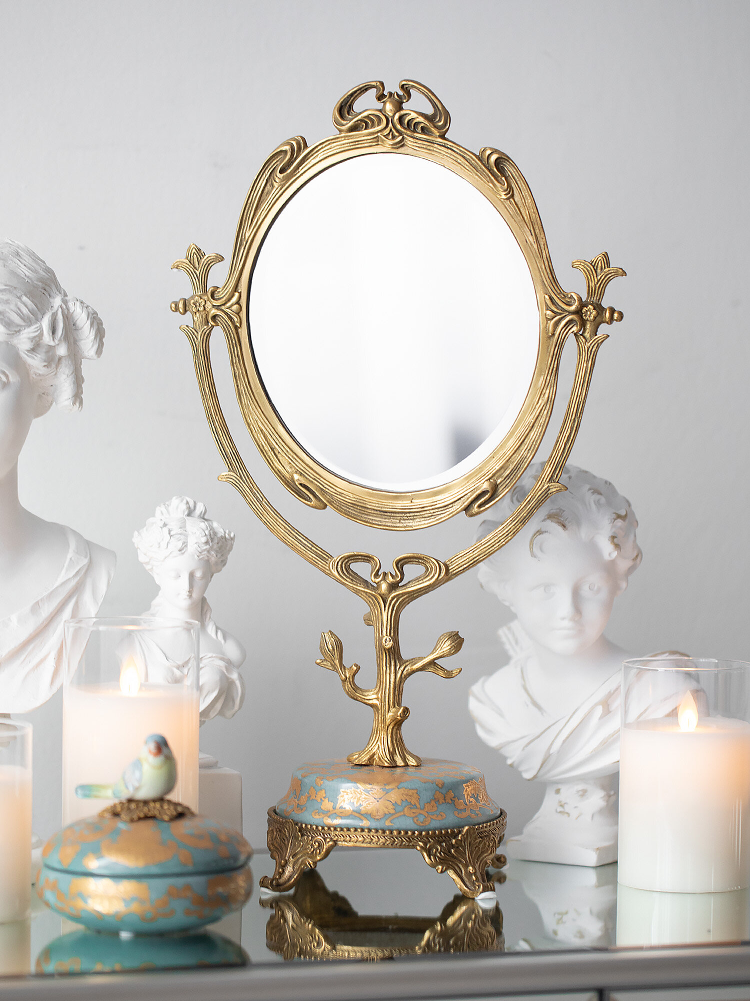 фото 31G2534/C940HC/NB4199 Зеркало настольное 26x14x46см, Glasar