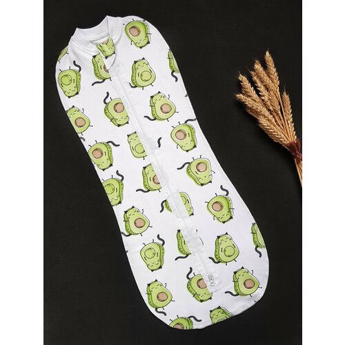 Пеленка кокон на молнии Конверт для пеленания Конверт на выписку Авокадо