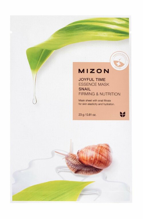 Тканевая маска для лица с экстрактом улиточного муцина Mizon Joyful Time Essence Mask Snail