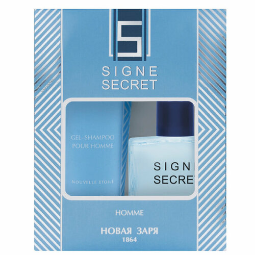 Новая Заря Мужской Тайный знак (Signe secret) Набор: лосьон после бритья, гель-шампунь для тела и волос 200мл