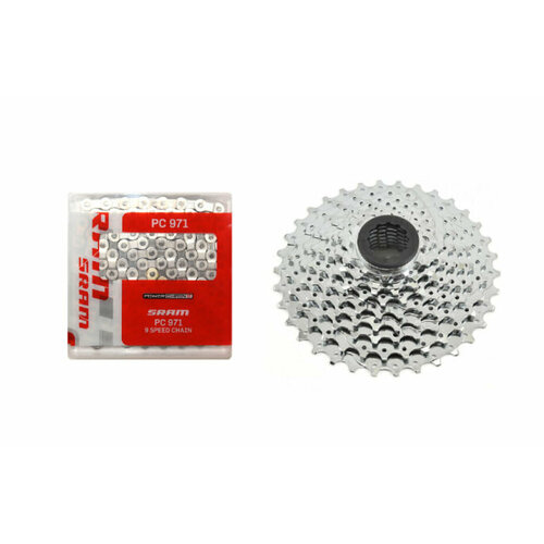 Комплект цепи SRAM 971 9 скоростей и кассеты 11-34