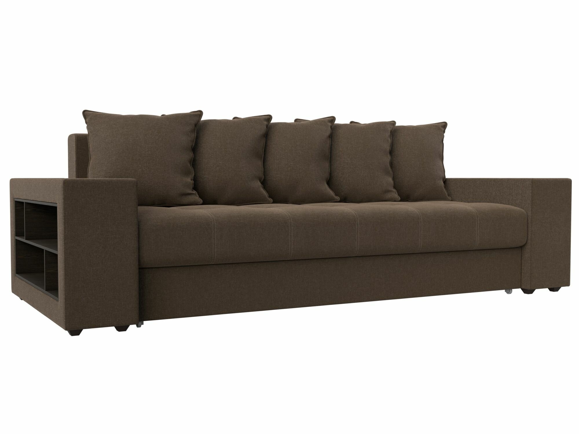 фото Диван прямой Дубай полки слева