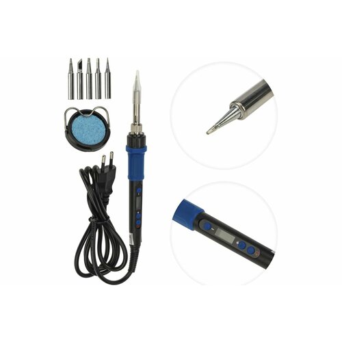 Паяльник REXANT с регулировкой температуры и дисплеем подставка 5 жал керамический 65 вт 12-0621 403600₽