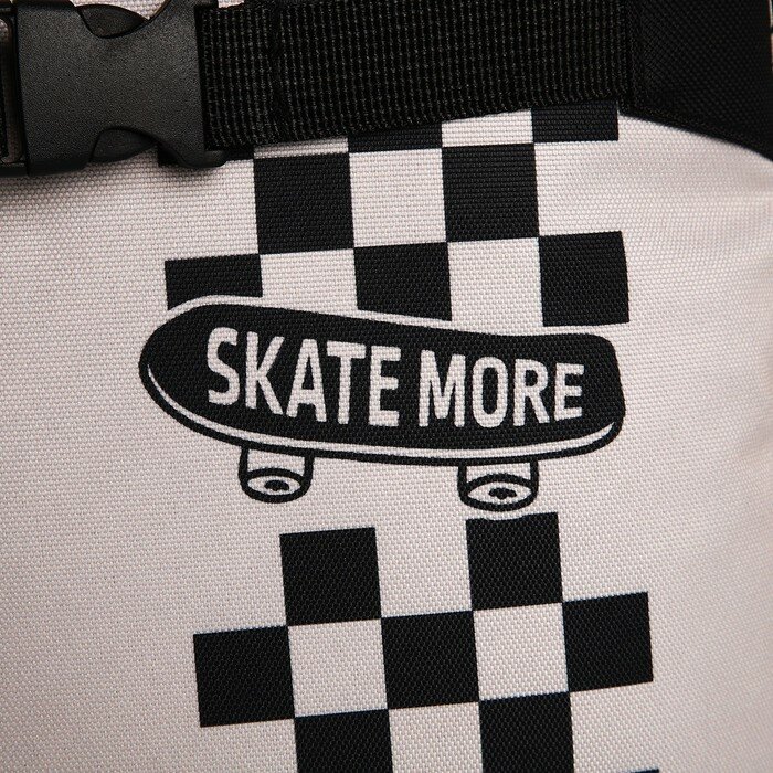 NAZAMOK Рюкзак текстильный с креплением для скейта "Skate more", 38х29х11 см, цвет черный