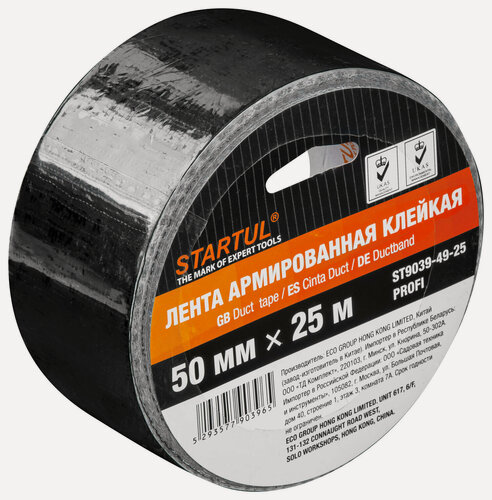 Изображение товара Лента армированная клейкая 50 мм 25 м STARTUL Profi черная (ST9039-49-25)