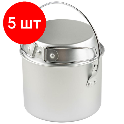 Комплект 5 штук, Котелок походный 1.2л Camp-S6, 103652 котелок походный ecos camp s6 1 2л алюминий