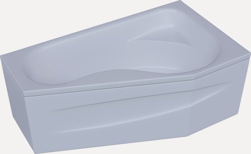 Изображение товара Акриловая ванна 170x95 угловая, правая с каркасом, экраном и слив-переливом Aquatek Медея, 100% акрил