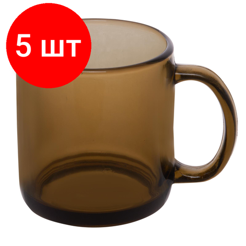 Комплект 5 штук, Кружка MUNITI, стеклянная, 420мл (60064106)