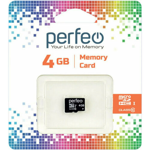 Карта памяти Карта памяти Perfeo microSD 4GB High-Capacity (Class 10) w/o Adapter карта памяти microsd high capacity perfeo без адаптера 16 gb