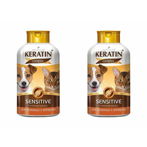 Rolf Club Keratin+ Шампунь для склонных к аллергии кошек и собак Sensitive, 400 мл, 2 штуки