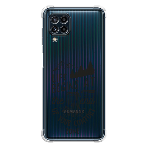 Противоударный силиконовый чехол на Samsung Galaxy M32 / Самсунг Галакси M32 с рисунком Life begins at the end black противоударный силиконовый чехол life begins at the end black на samsung galaxy s9 самсунг галакси с9
