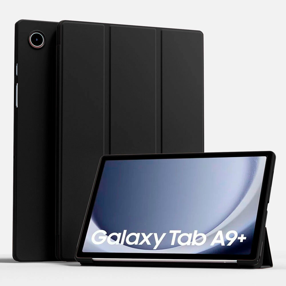 Чехол для планшета Samsung Galaxy Tab A9 Plus 11 дюймов (SM-X210/X216) из мягкого силикона трансформируется в подставку (пудровый)