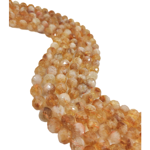 Натуральный камень цитрин бусины по 10 ММ (около 38 штук)
