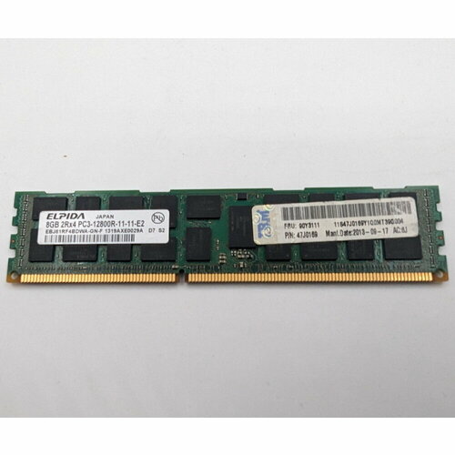 Модуль памяти 90Y3111 47J0169 EBJ81RF4BDWA-GN-F Elpida IBM DDR3 8 Гб 180000₽