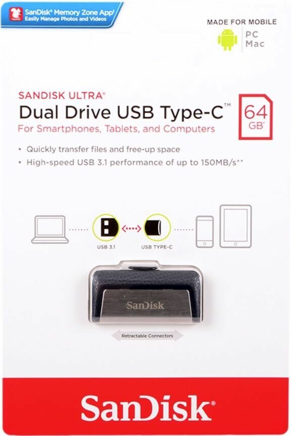 Флешка SanDisk Ultra Dual Drive USB Type-C