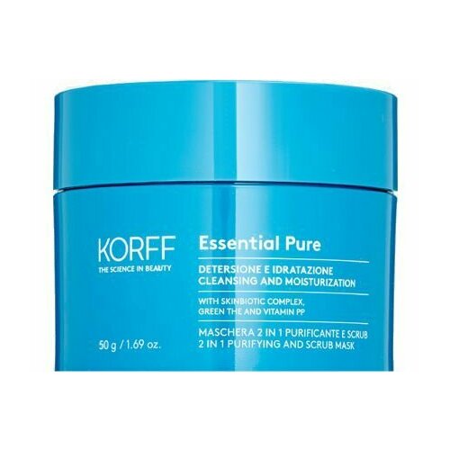 Очищающая и увлажняющая маска-скраб для лица KORFF Essential Pure 2 IN 1 PURIFYING AND SCRUB MASK