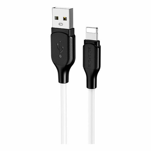 Дата-кабель Borofone BX42 USB-Lightning (2.4 А) 1 м, белый кабель usb c на lightning borofone bx42 encore pd 20w