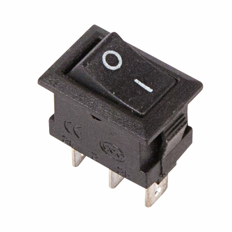 Переключатель клавишный 250V 3А (3с) ON-ON черный Micro (RWB-102) REXANT 10 шт арт. 36-2030
